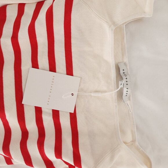 NWT Endless Rose Red and White Striped shirt and skirt set - Picture 7 of 8